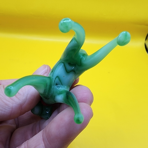 Vintage Green Art Glass Scotty Dog 2.25" Scottish Terrier Figurine - Picture 4 of 4